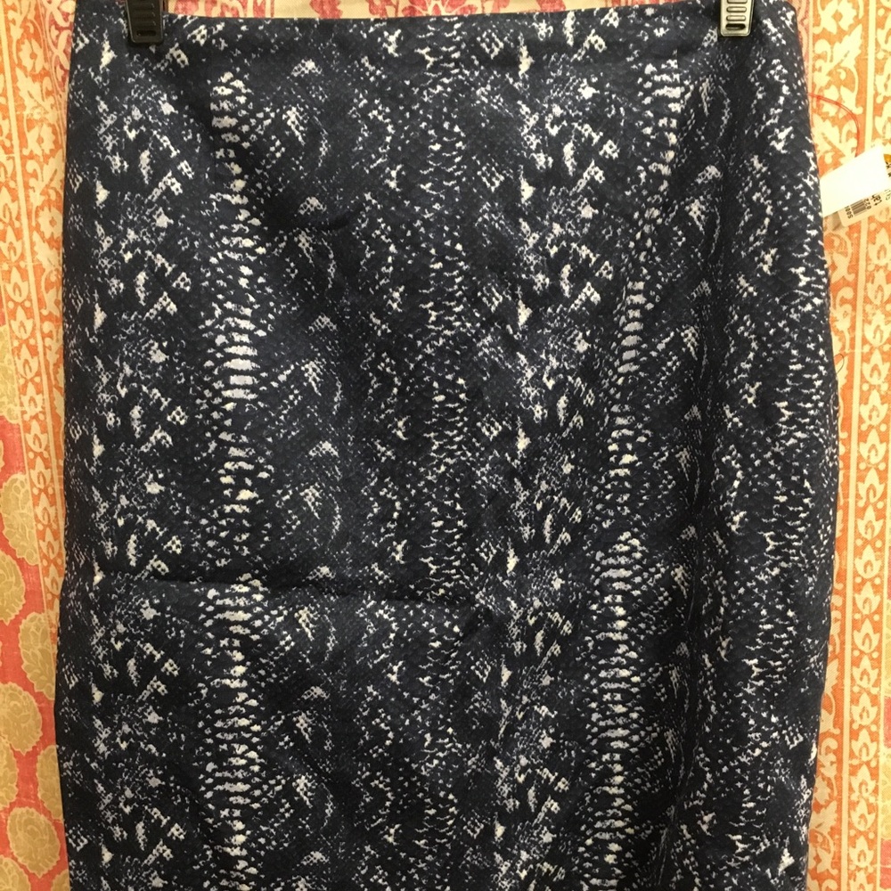 Royal blue and white skirt